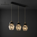 Bulbsnycs™ PrismWeave™ 3-Light Linear Geometric Chandelier