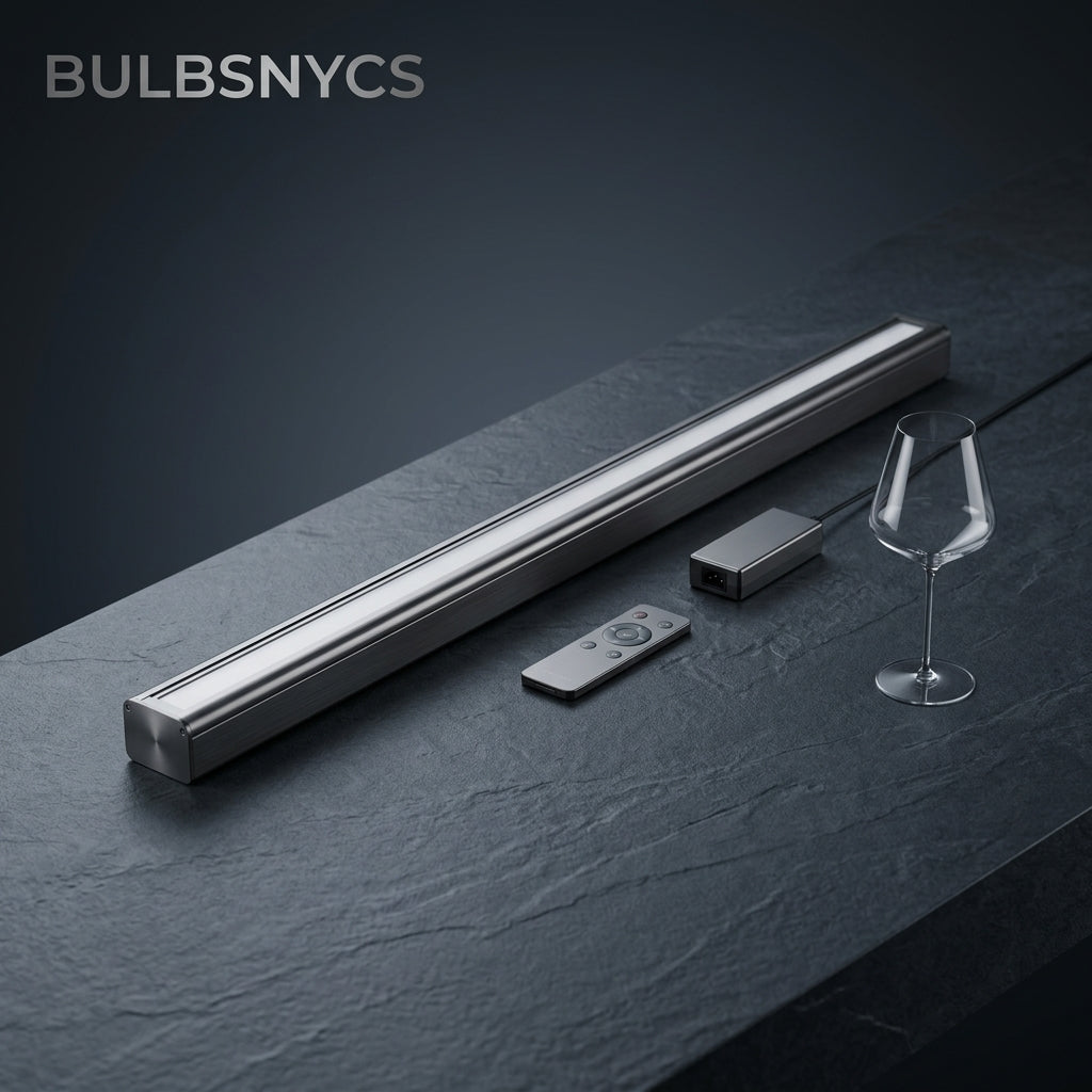 Bulbsnycs™ SommelierVault™ Architectural Linear Wine Cabinet Light Bar
